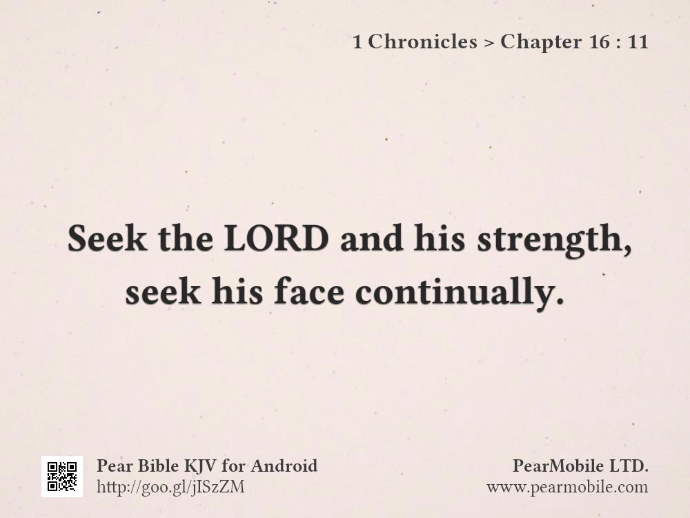 1 Chronicles, Chapter 16:11